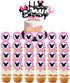 50pcs Pink Mouse Birthday Decorations, 3 Year Old Girl Party Supplies, Balloons, Cake Topper, Cupcake Topper