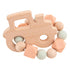 Natural Wood Farm-Themed Silicone Teether for Babies