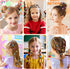 Vunrahsg 3 4 5 6 7 8-12 Hair Gem Stamper Kit Hair Accessories for Girls Toy Bling Hair Styling Tool Reusable Shining