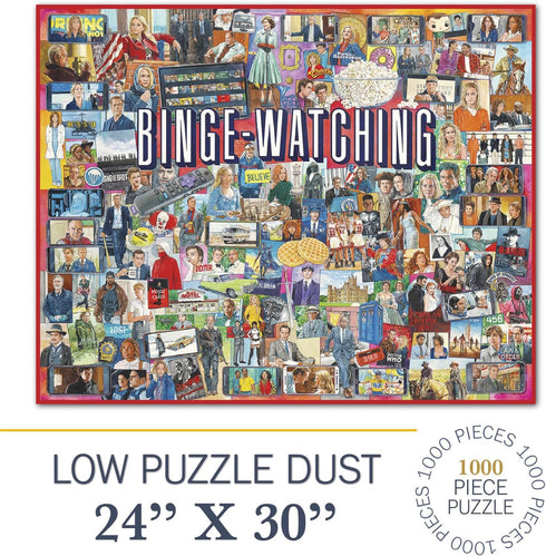 White Mountain Puzzles - Binge Watching 1000 Piece Jigsaw Puzzle for Adults, Fun Family Activity
