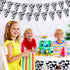 Boao 5 Pcs Cow Print Pennant Banner Birthday Party Supplies for Western Cowboy Theme Decoration, 7.4 x 10.8 Inch
