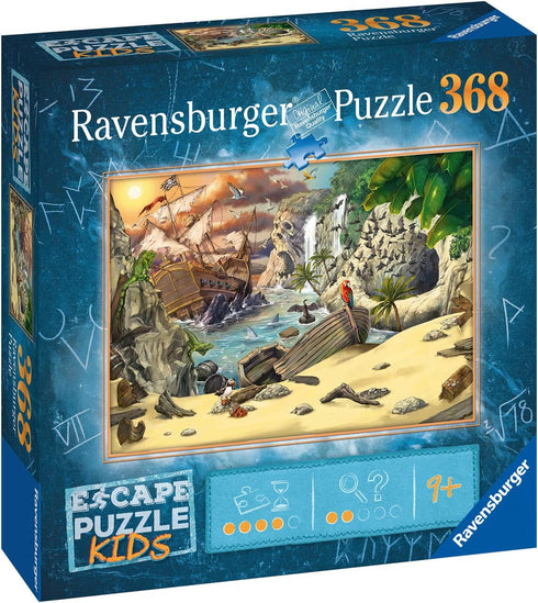 Ravensburger Escape Kids Puzzle Pirate’s Peril 368 Piece Jigsaw Game for Kids, Engaging Storyline with Riddles