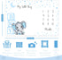 Amity Baby 2 Monthly Milestone Blanket for Boy Premium Extra Soft Fleece for Baby Shower Newborn Month Nursery Decor