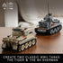 MISTBUY WW2 M4 1184 8-14 Army Tank Toys Building Kit Compatible with Lego, Create a German Tiger & an American Sherman