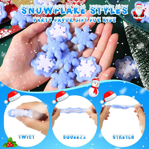 150 Frozen Jerify Pcs Snowflake Winter Fidget Toys Party Favors Winter Stress Balls Bulk Soft Sensory Fidget Sticky