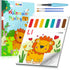 TECJOE Paint with Water Coloring Books for Toddlers, 26 Pages A to Z Animal Watercolor Paint Set