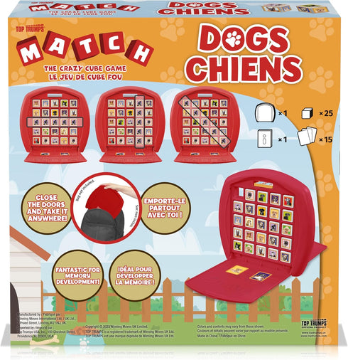 Top Trumps Match Game Dogs - Family Board Games for Kids and Adults, Fun Two Player