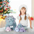 IKASA Triceratops Dinosaur Stuffed Animal Mom and Baby Plush Toy, Cute 18" Huggable Family Set for Kids