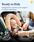 2-in-1 GoldBug Deluxe Duo Head Support + Matching Strap Covers for Baby and Infant Car Seats - Bear
