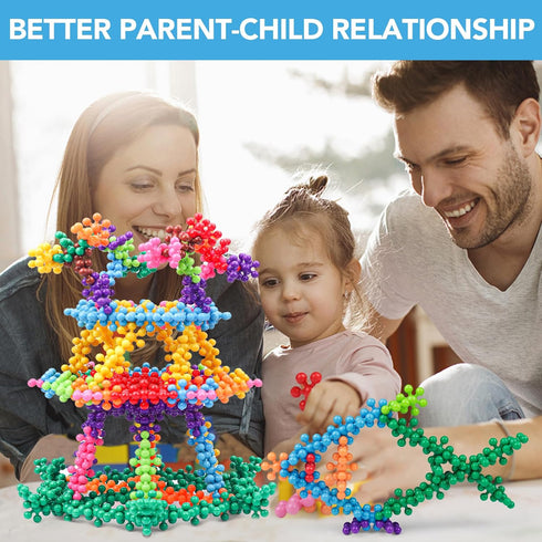 NEOACT 200PCS Building Blocks, Educational Interlocking Plastic Connect Block Toys for Preschool Kids Aged 3+