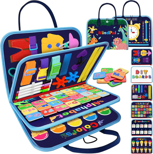 MindPal Busy Board, Montessori Toy for Over 3 Year Old, Toddlers Educational Activity