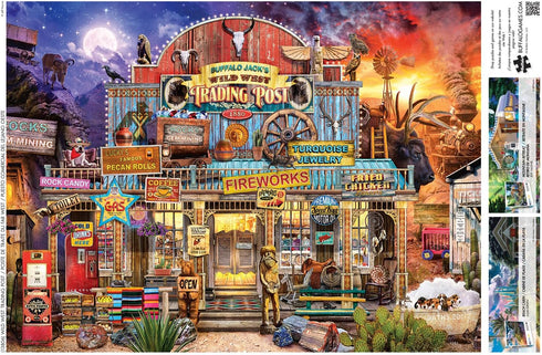 Buffalo Games - Jeff Haynie - Wild West Trading Post - 1000 Piece Jigsaw Puzzle for Adults - Perfect for Game Nights,