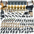 Military Weapon Pack Army Accessories Kits - 200+ pcs Toys Include Camouflage Guns, Shields, E.O.D Suits for Building