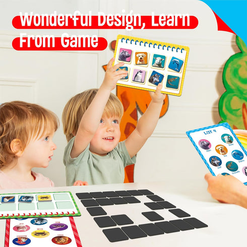 SpriteGru Magnetic Animal Matching Game, Funny Animals Learning Game, Race to Collect Your Lists Educational Toy