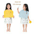 RAXIFU (2 Baby Bibs for Girls or Boys, Toddler Bibs for Feeding blue grey yellow)