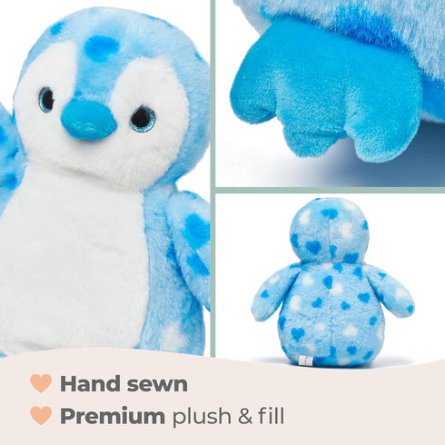 Bearington Precious Heart Penguin Stuffed Animal - Valentines Stuffed Animal with Soft Fur - Adorable Valentines Day