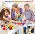 Marble Run Set | Building Blocks and Glass Marbles for Kids Ages 4-8, STEM Educational Race Game