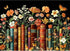500 Piece Puzzle for Adults | Vintage Wildflowers Books Puzzle | Recycled