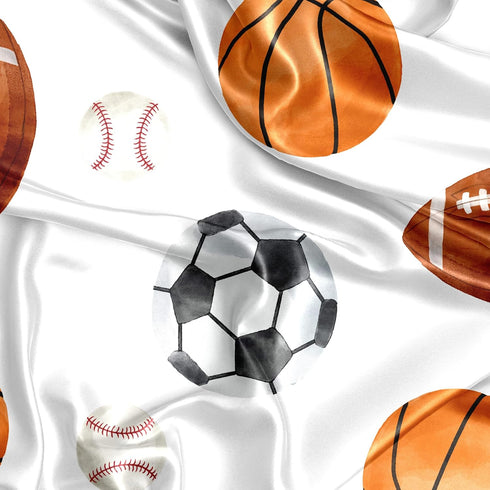 Sweet Jojo Designs Sports Theme Boy Baby Satin Fitted Crib Sheet Infant Newborn Nursery Toddler Bed Room Standard