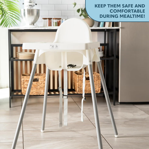 3 Today's Kids High Chair Straps Replacement Compatible with IKEA Antilop High Chair - Heavy Duty Point Harness Seat