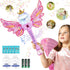 Princess Magic Bubble Wand Blower for Kids, Musical & Light Up Automatic Bubble Machine, Outdoor Toy for Girls (Pink)