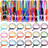 Yinkin 200 Pieces Party Favors Bulk 7.9 Inch Friendship Fidget Zipper Bracelets