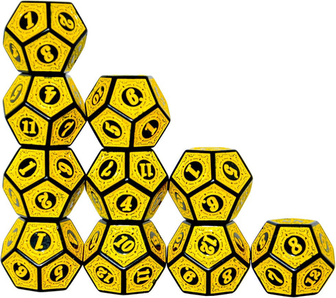 10-Pack D6 12 D12 (D12, SmartDealsPro Six Sides Sided Dice Die for DND Dungeons and Dragons MTG PRG Wow Table Game Math