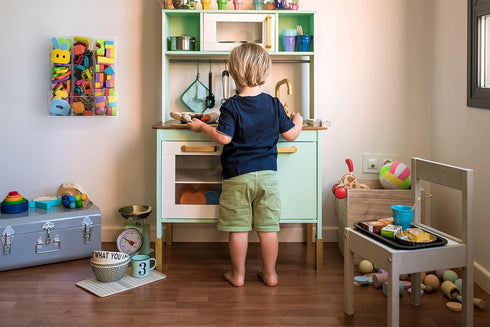 Acrylic Triple Divided Wall Toy Dispenser, Hanging Organizer for Children's Room - 3 Compartment Clear Storage Bin for