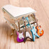 4 Pcs Miniature Guitar, Miniature Bass Model 1:12 for Mini Music Room Home Decoration