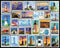 White Mountain 1000 Piece Jigsaw Puzzle Coastal Scenic Landmark Collage Puzzles with