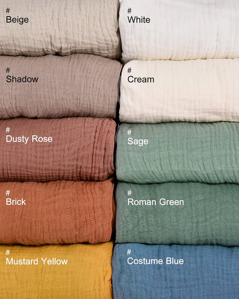 28" 52", Crib Sheets for Boys Girl, Fitted Baby Toddler Bed Sheets x Neutral Muslin Cotton Crib Mattress Bedding Soft
