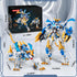 Mecha Building Blocks 2in1 Animal Transforming Robot Set with White Tiger Collectible Toys for Ages 8+
