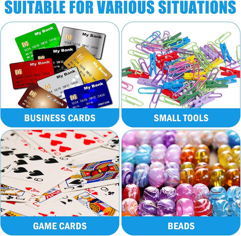 12 PCS Clear Playing Card Case - Acrylic Card Deck Box for Game Cards, Beads, and Small Accessories