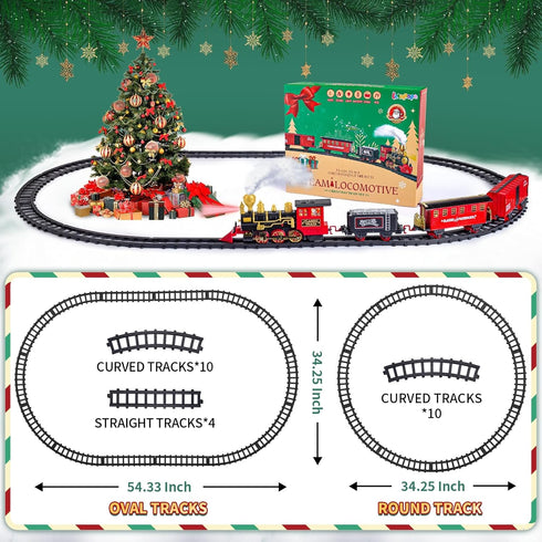 Set, Sets 3 4 5 6 7 8+ Letapapa Train Christmas Train for Under The Tree, Electric Train Toy for Boys & Girls, Toy