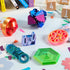 6PCS 3D 3D JOYIN Printed Fidget Toys, Spin Fractal Click Gear Fidget Toy, Metallic Color Printed Fidget Toy for Favors