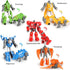 HSEONEJIA 5 1 6-12 in Dinosaur Transforming Robot Toys, Wars Rescue Deformation Combination Dino Action Figures