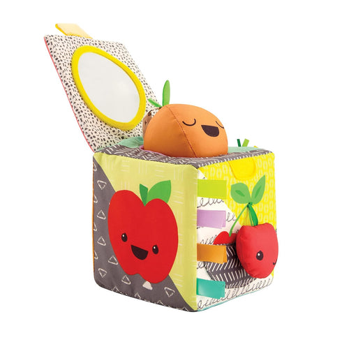 Infantino Peek & Seek Sensory Discovery Cube, Selfie Mirror for Early Fine Motor Skills Development, for Infants &