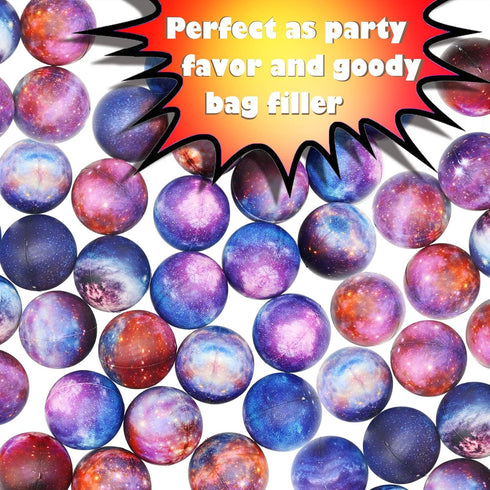 96 Pack 2 Inch Galaxy Stress Balls Bulk for Kids Adults Space Squeeze Anxiety Fidget Sensory Balls Children Outer Space
