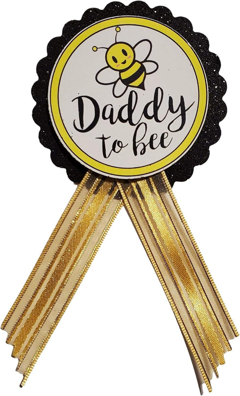 Daddy to Bee Pin for Baby Shower, Yellow and Black Pin for Dad to Wear at Baby Shower, Baby Sprinkle