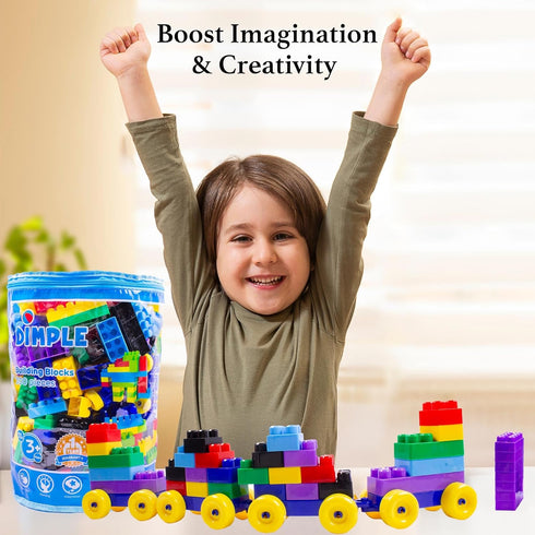 (300 3+ Dimple Building Blocks for Toddler Pcs) Stacking Toys & Puzzle Games for Learning and STEM Fun Montessori Toys