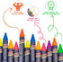 Packs 18 (144 Packs Color Swell Neon Bulk Crayons - Boxes of Fun Neon Bulk Crayons total) of Large Crayon Teacher