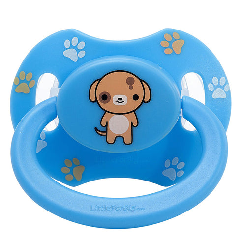 Set LittleForBig Bigshield Generation-II Big Sized Pacifier Printed - Pink Kitty and Blue Puppy