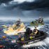 Set 2 3-5+ deAO Military Vehicles - Combat Boat Toy with Army Men Figures, Batter Boat and Other Weapon Gear