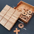 BSIRI Wooden Tic Tac Toe Game - Brain Teaser Puzzles for Adults, Classic Board Games