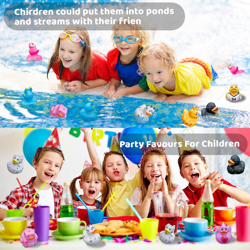 Diteryy 60 Pack 2.3 Inch Rubber Ducks for Jeeps Bulk Floater Jeeps Ducks for Ducking Assortment Mini Rubber Duckies