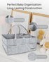 15 Inch 2 Pack Set 8 2 Feagar Baby Diaper Caddy Organizer, Large with Pockets & Dividers, Portable Nursery Storage