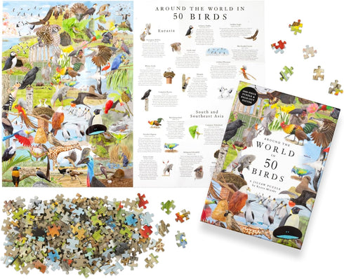 Around The World in 50 Birds 1000 Piece Puzzle