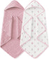 Yoofoss Hooded Baby Towels for Newborn 2 Pack 100% Muslin Organic Cotton