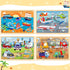 Puzzles for Kids Ages 4-6 - 4 Pack Wooden Jigsaw Puzzles, 24 Pieces Car Puzzle Set for Boys and Girls