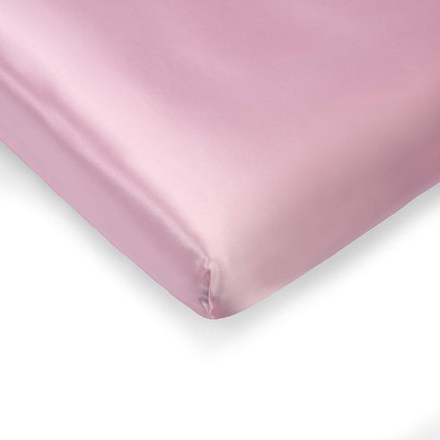 Pro Goleem Satin Pack n Play Playard Sheet, 27x39 Inch Fitted Portable Mini Crib Sheet for Girls Pink